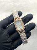 Women's Quartz Square Bracelet Watch - 1 Pc Water Resistant with Textured Strap