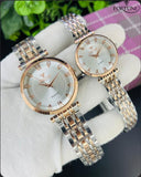 Stylish Couple Watches - 2 Pcs Quartz Movement, Water Resistant,