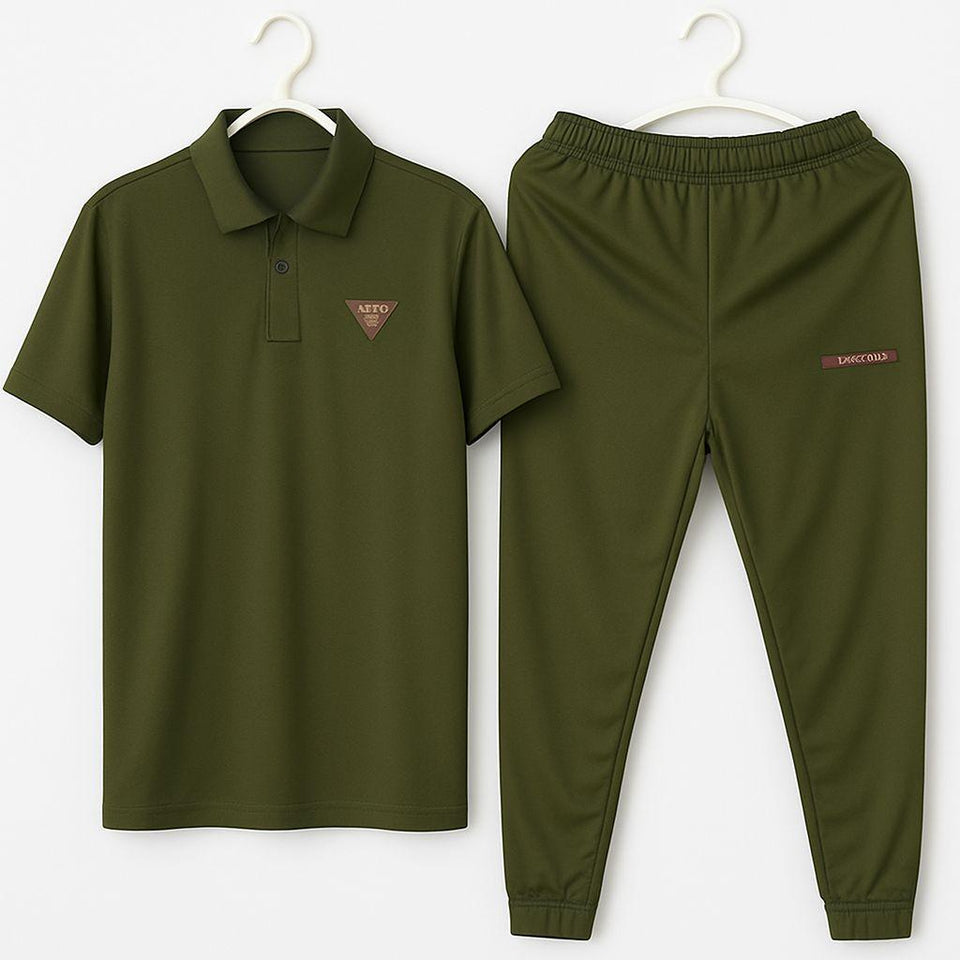 Men's Dri Fit Track Suit - 2 Pcs Texture Set