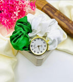 Stylish Women's Quartz Watch - Water Resistant - 1 Pc Green Strap